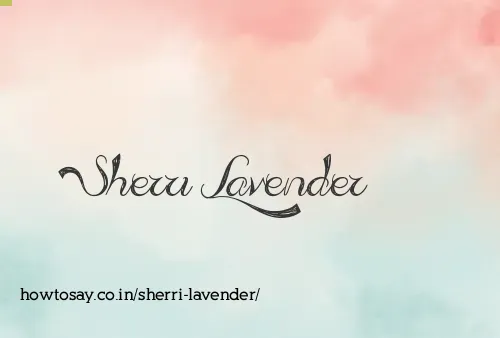 Sherri Lavender