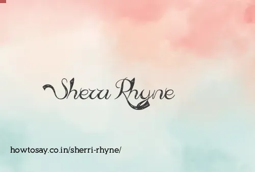 Sherri Rhyne