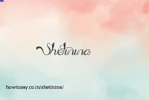 Shetinina