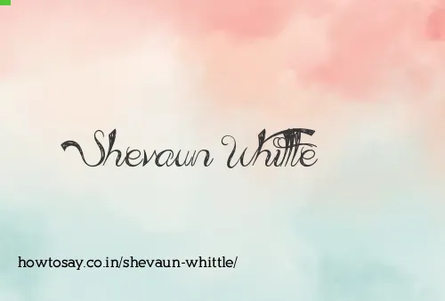 Shevaun Whittle
