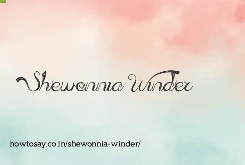 Shewonnia Winder