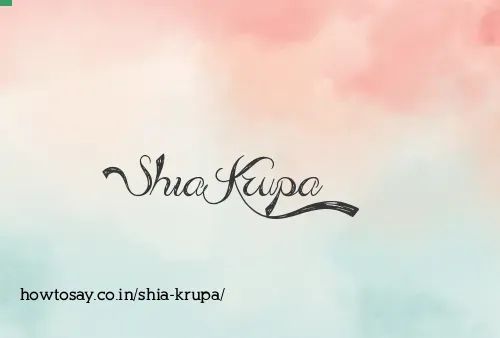 Shia Krupa