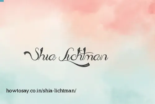 Shia Lichtman