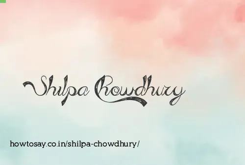 Shilpa Chowdhury