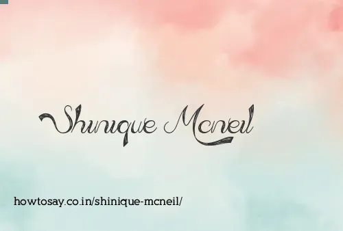 Shinique Mcneil