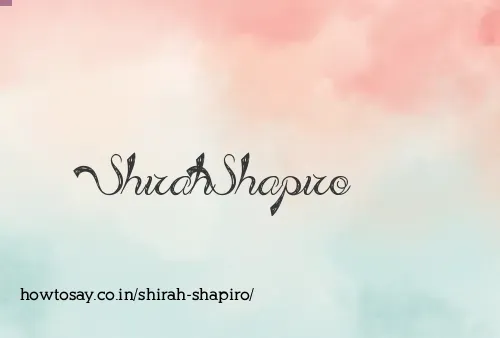 Shirah Shapiro