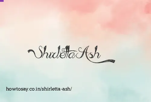 Shirletta Ash