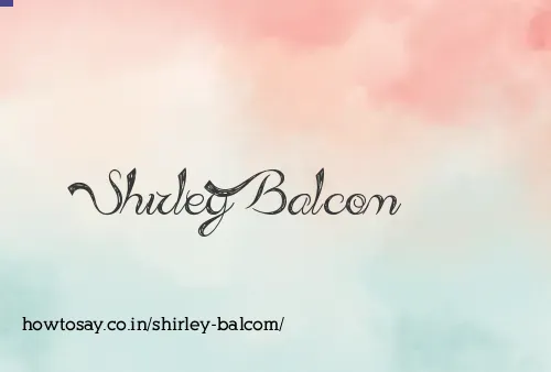 Shirley Balcom