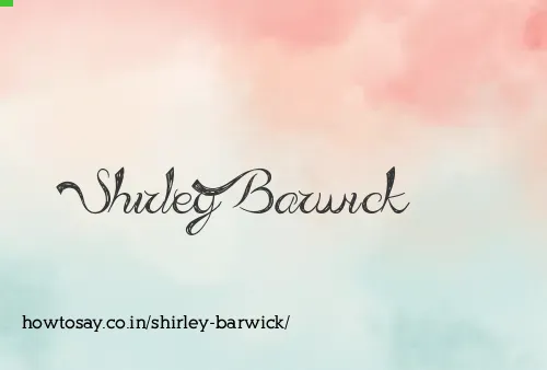 Shirley Barwick