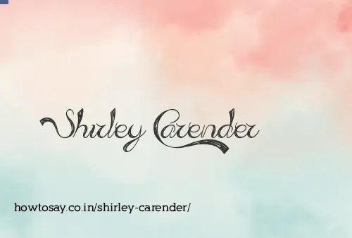 Shirley Carender