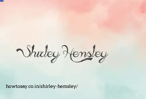 Shirley Hemsley