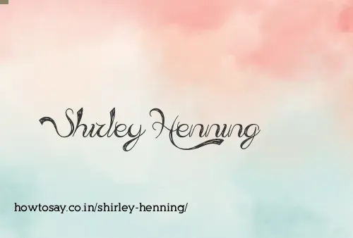 Shirley Henning