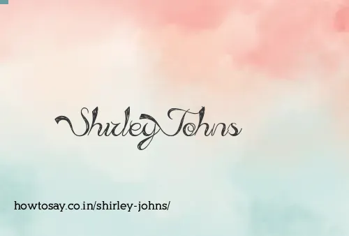 Shirley Johns