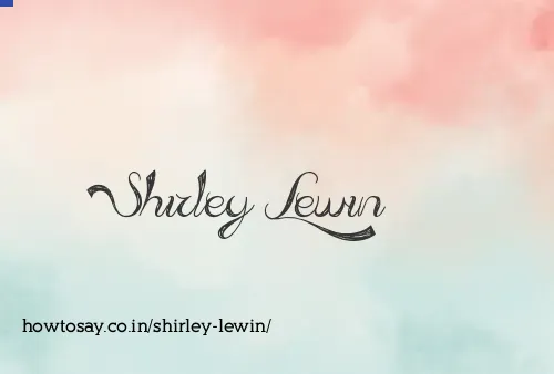 Shirley Lewin