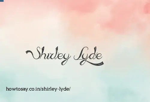 Shirley Lyde