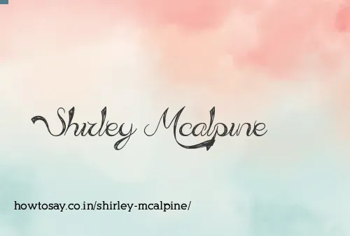 Shirley Mcalpine