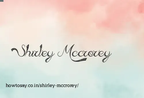 Shirley Mccrorey