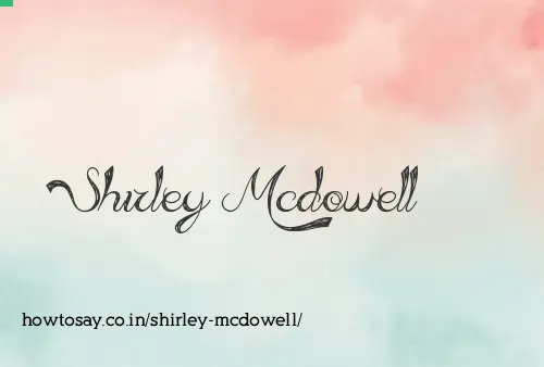 Shirley Mcdowell