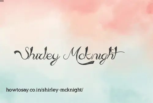 Shirley Mcknight