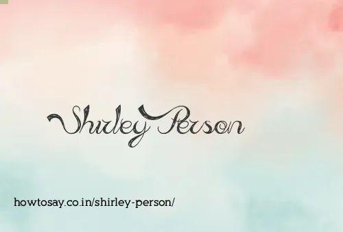 Shirley Person