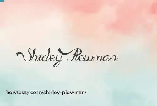 Shirley Plowman