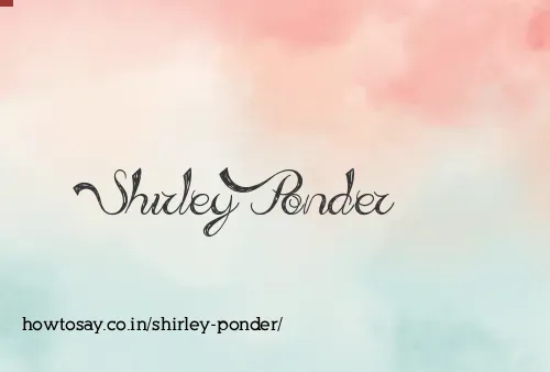 Shirley Ponder