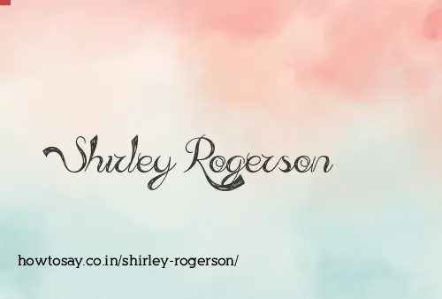 Shirley Rogerson