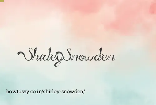 Shirley Snowden