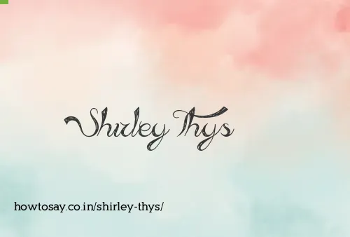 Shirley Thys