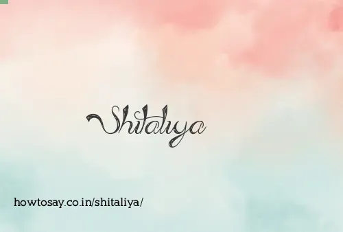 Shitaliya