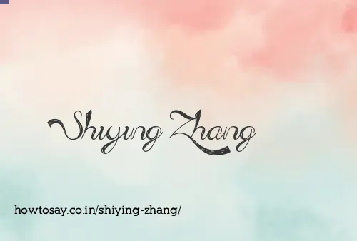 Shiying Zhang