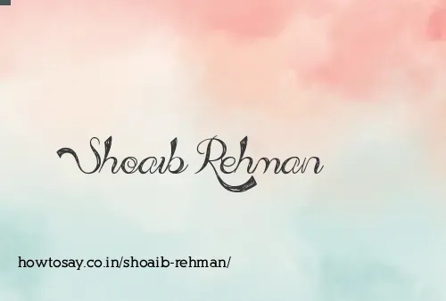 Shoaib Rehman