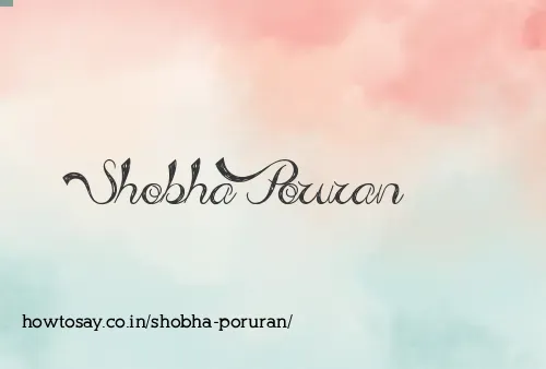 Shobha Poruran