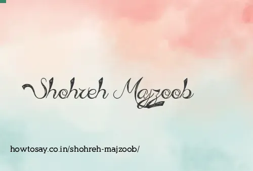 Shohreh Majzoob