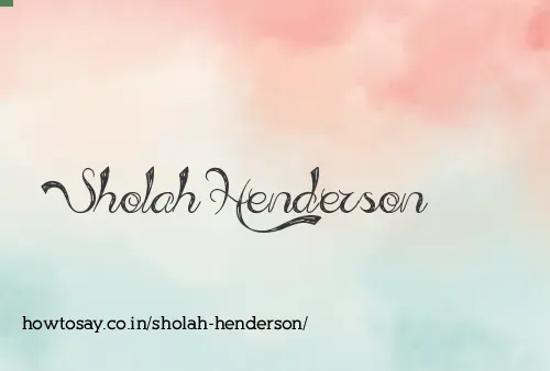 Sholah Henderson