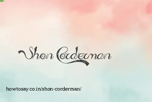 Shon Corderman