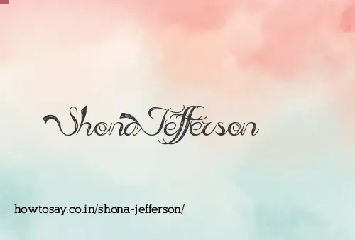 Shona Jefferson
