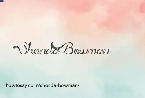 Shonda Bowman