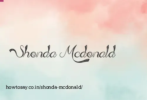 Shonda Mcdonald