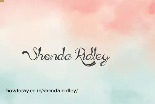Shonda Ridley