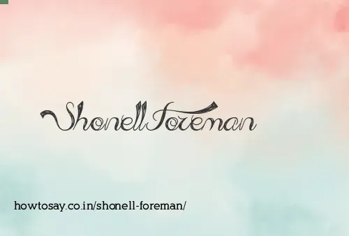 Shonell Foreman
