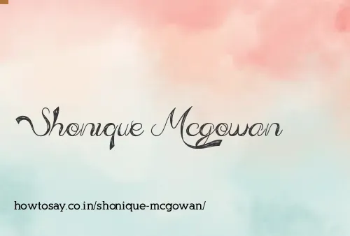 Shonique Mcgowan