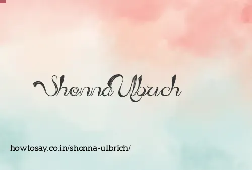 Shonna Ulbrich