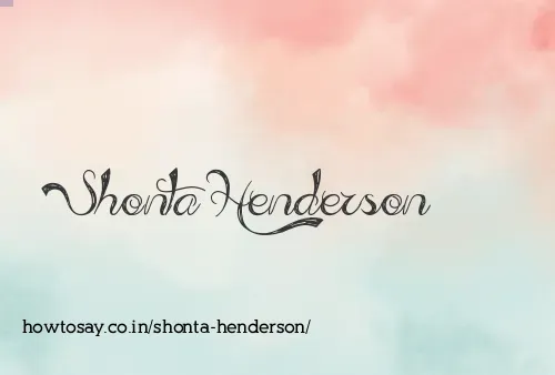 Shonta Henderson