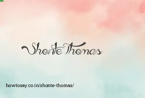Shonte Thomas
