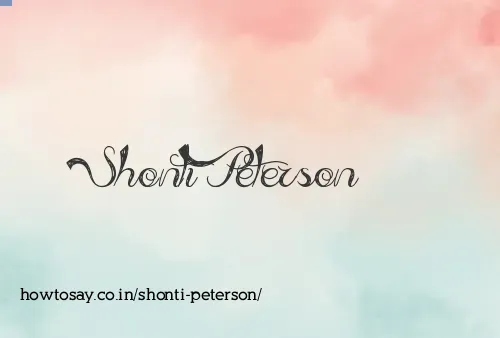 Shonti Peterson