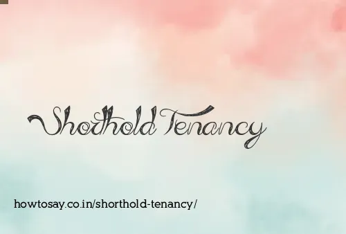 Shorthold Tenancy