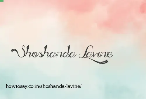 Shoshanda Lavine