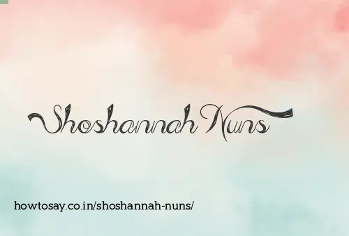 Shoshannah Nuns