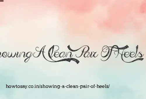 Showing A Clean Pair Of Heels